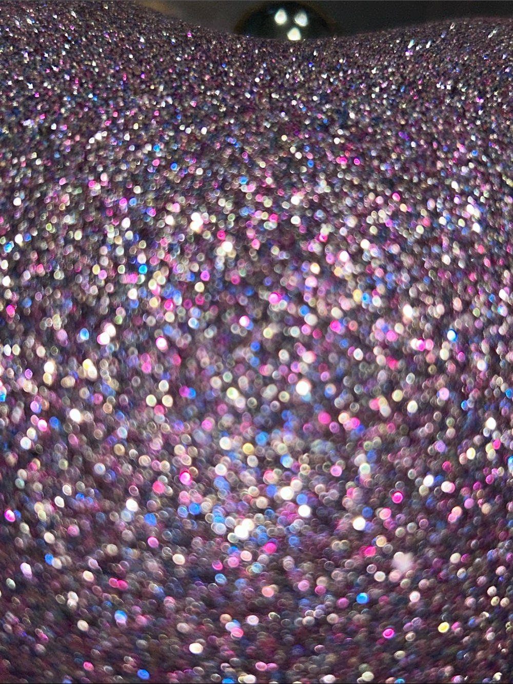 Purple Glitter Heart Clutch Crossbody Evening Bag Silver Chain Sparkly - Picture 5 of 5